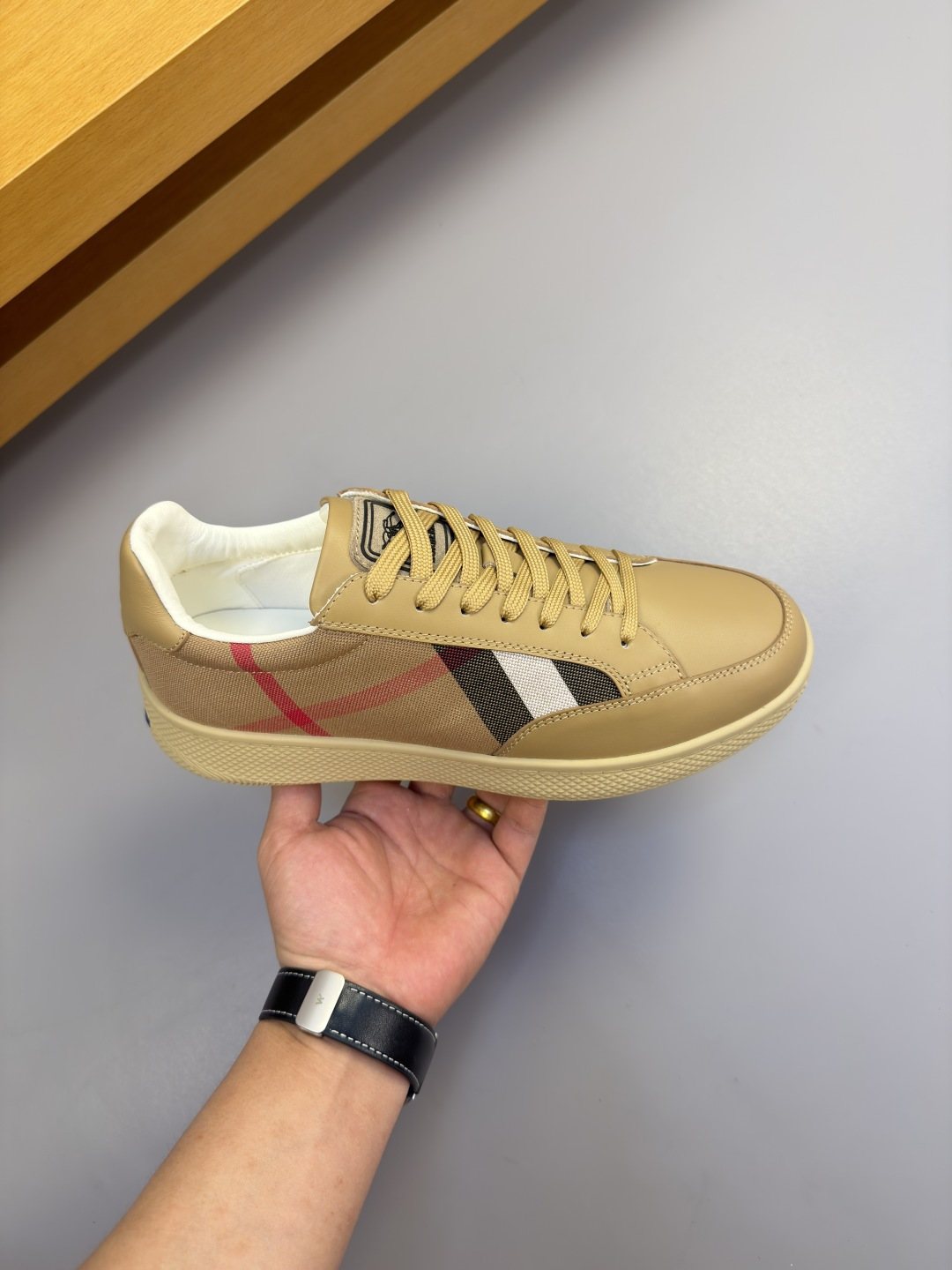 Burberry Paneled Low-Top Sneakers